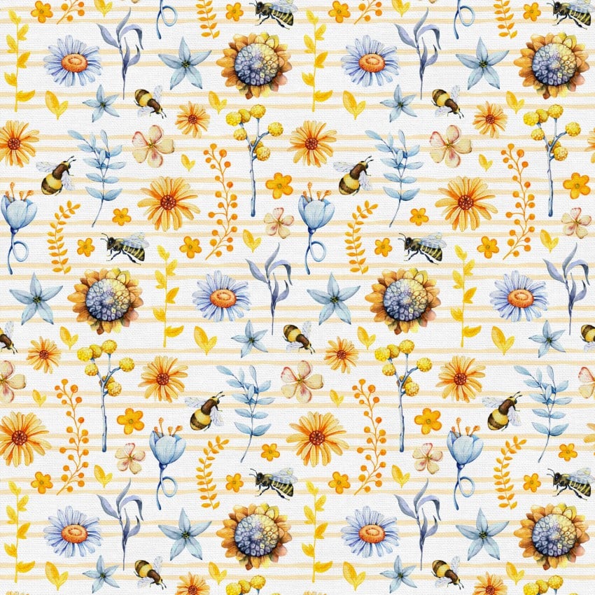Pollination Sweet As Can Bee Cotton 118" Wideback Fabric Per Yard