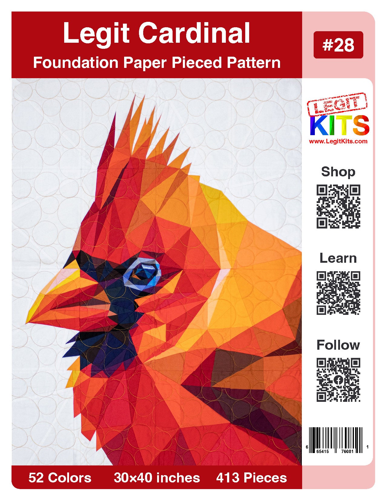 Legit Cardinal Quilt Kit