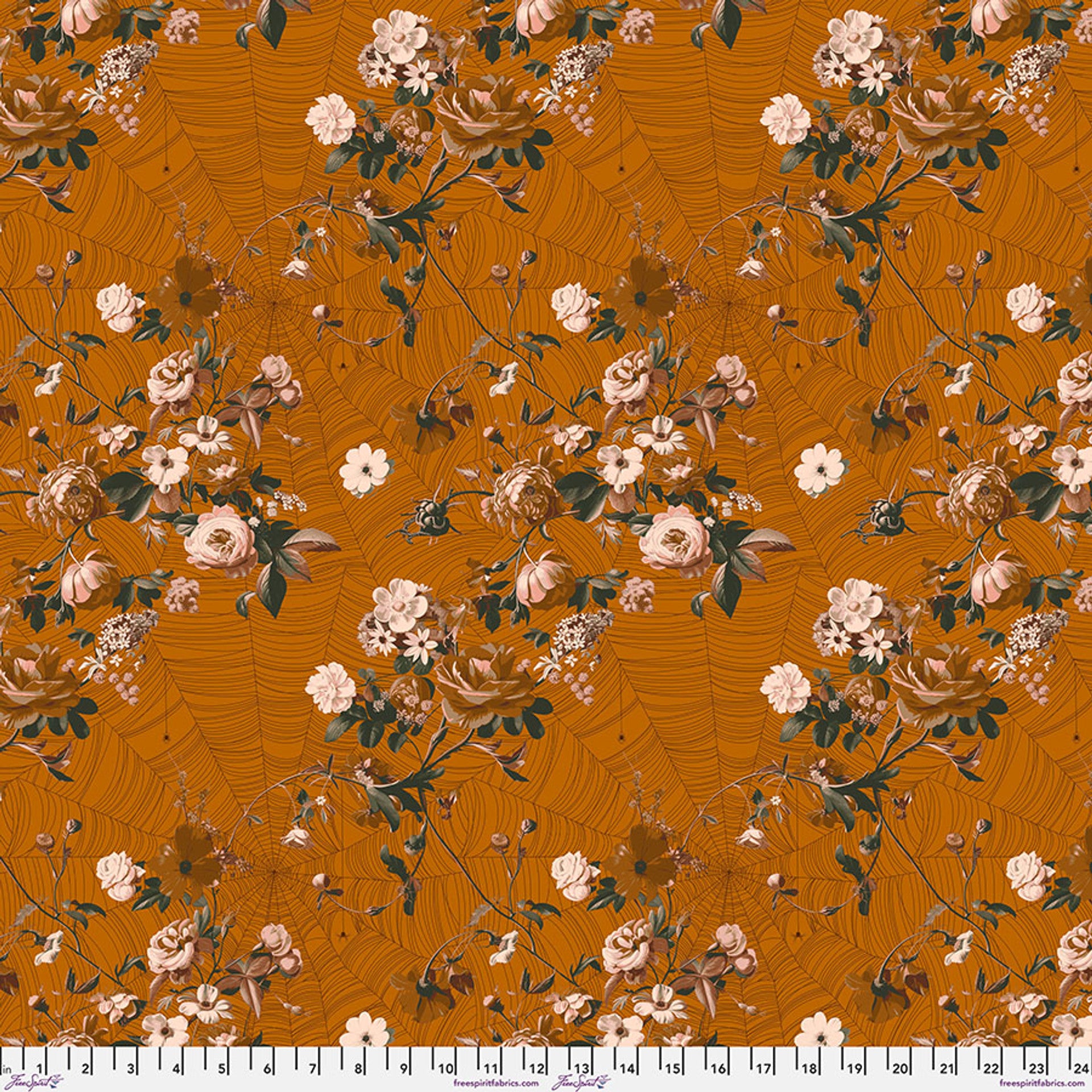 Enrapture by Giucy Giuce Vining - Spice Cotton 44"/45" Fabric Per Yard