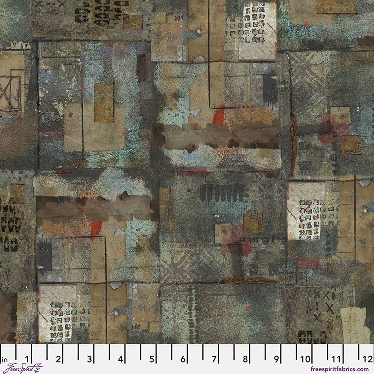 One Layer Away Down to Earth Ash Cotton 44"/45" Fabric Per Yard