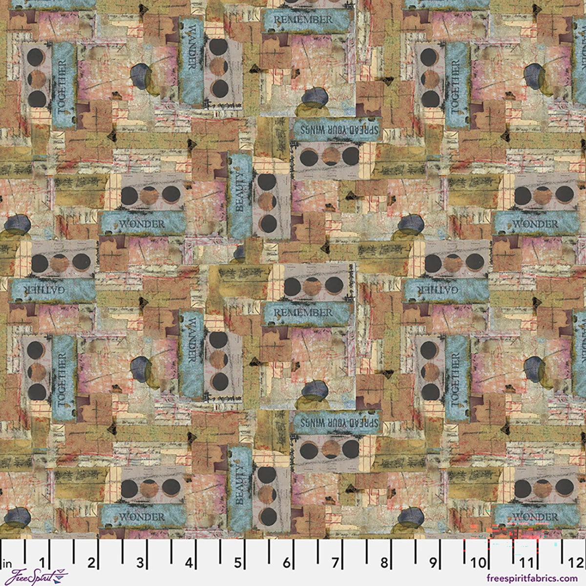 One Layer Away Patch Desert Cotton 44"/45" Fabric Per Yard