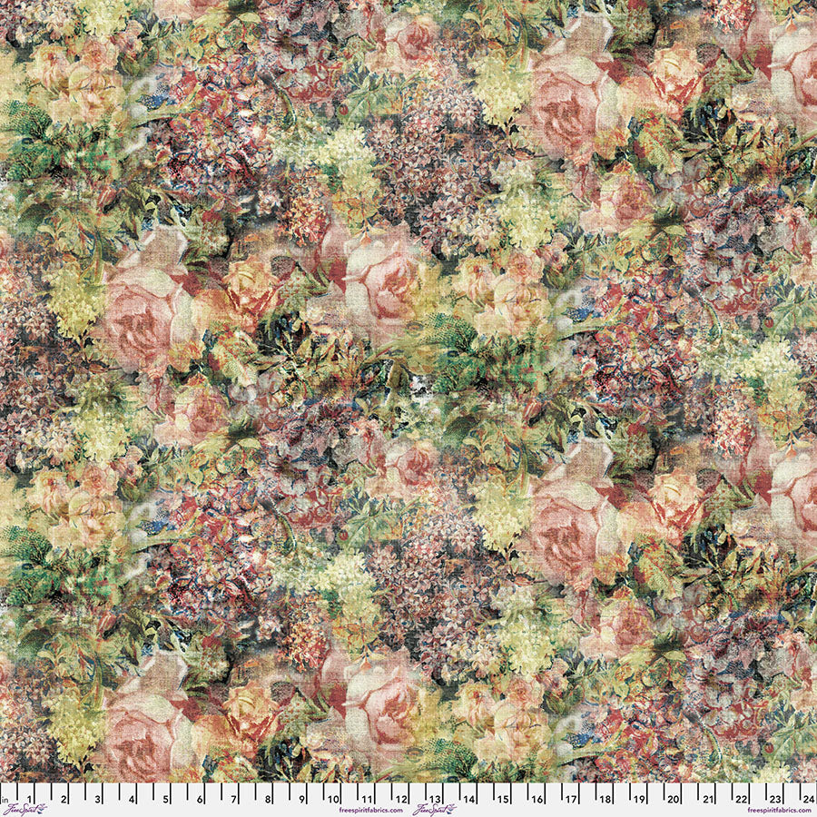FreeSpirit Tim Holtz Bouquet quilting fabric in Multi PWTH014