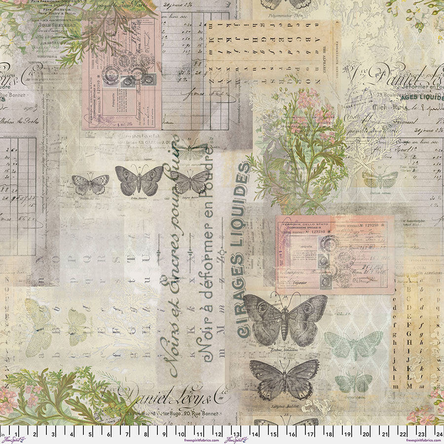 Tim Holtz Foundations Botanical quilting cotton in Multi