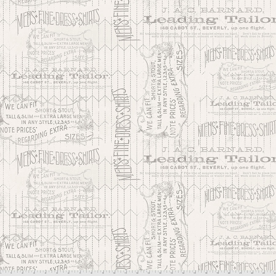 Tim Holtz Monochrome Tailored quilting cotton in Linen