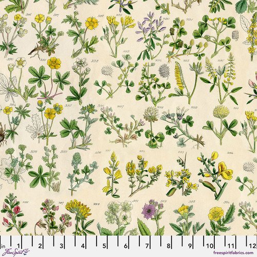 Tim Holtz Palette Botanical quilting cotton in Yellow