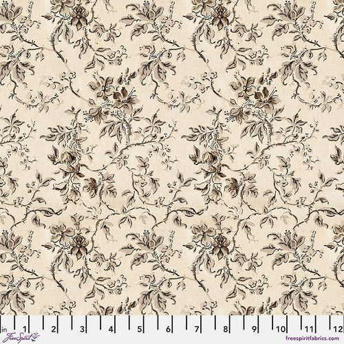 Tim Holtz Wallpaper quilting cotton in Neutral