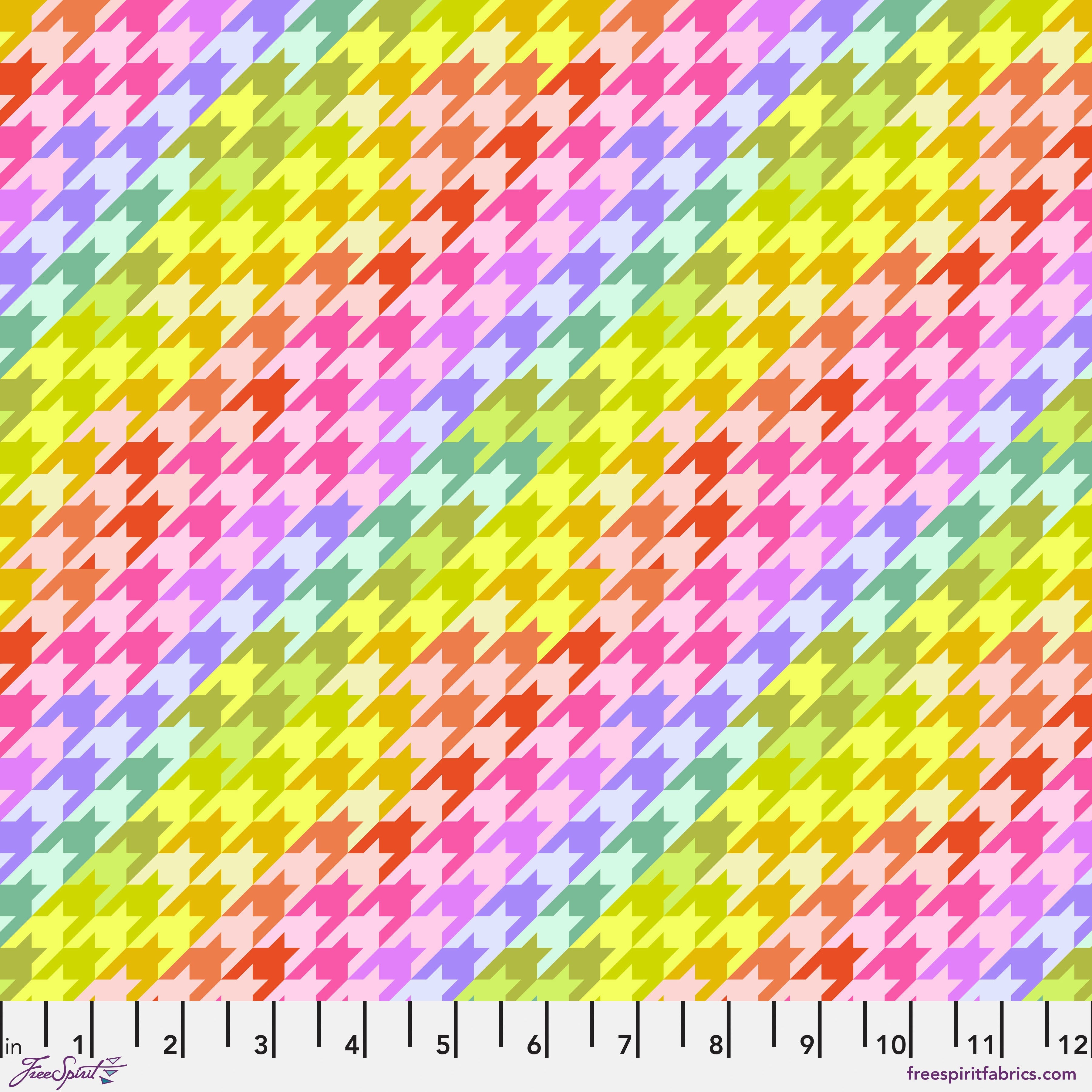 FreeSpirit Tula Pink Untamed sweet tooth quilting cotton fabric in Moonbeam