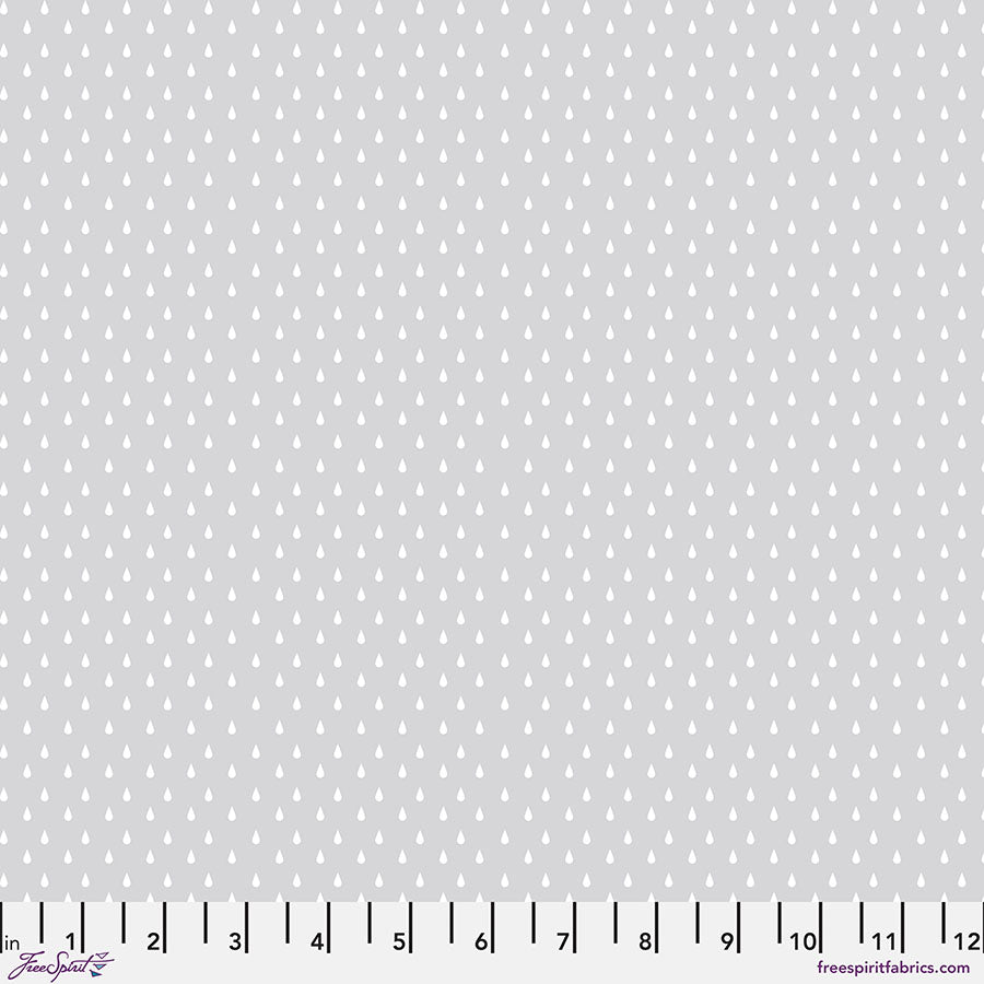 Tula Pink True Colors Ghost Droplettes quilting fabric in Whisper