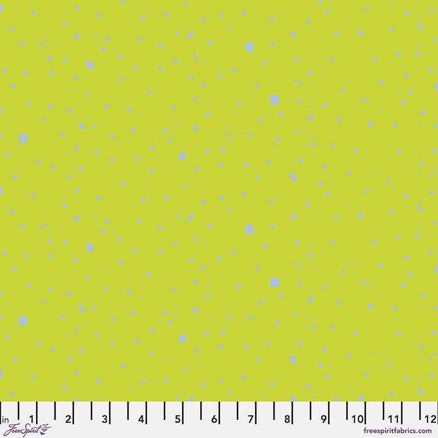 Tula Pink True Colors Space Sprinkles quilting fabric in Lightning Bug