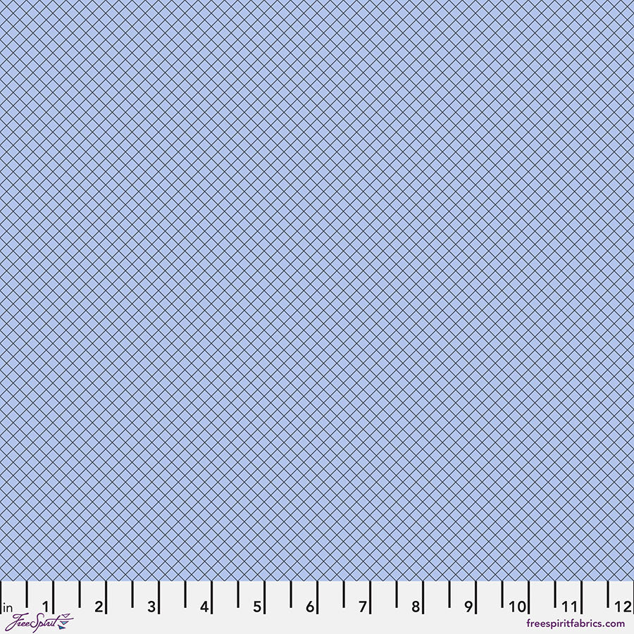 Tula Pink True Colors On the Grid quilting fabric in Shoreline