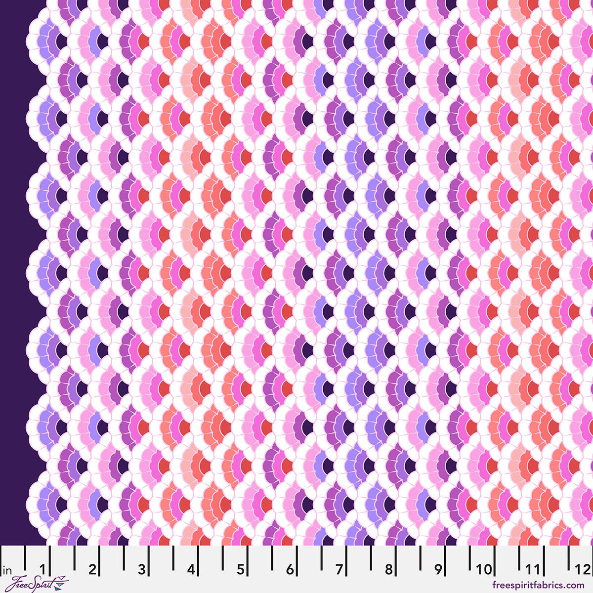Aquatic Lace - Ultraviolet Floral Reef Tula Pink Fabric Per Yard