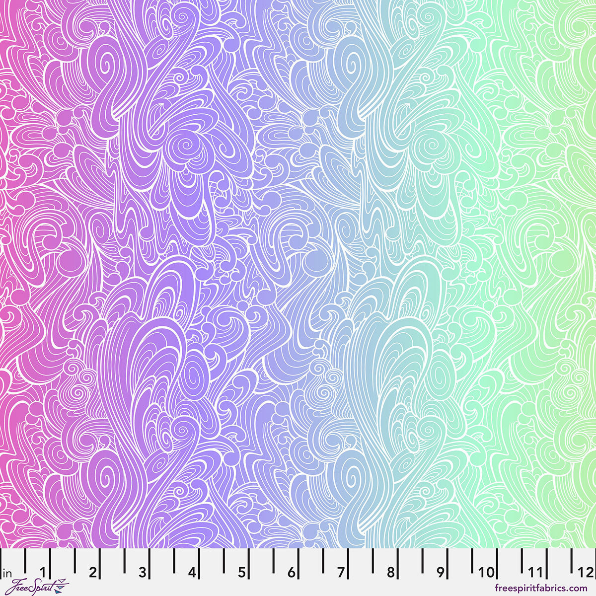 Riptide - Deep Dive Floral Reef Tula Pink Fabric Per Yard