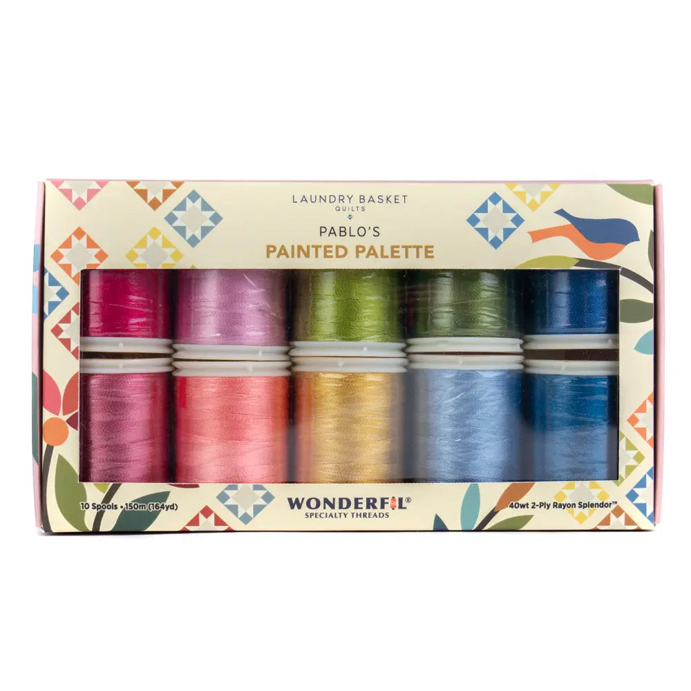 Pablo’s Painted Palette by Edyta Sitar - Rayon Thread Pack WonderFil USA
