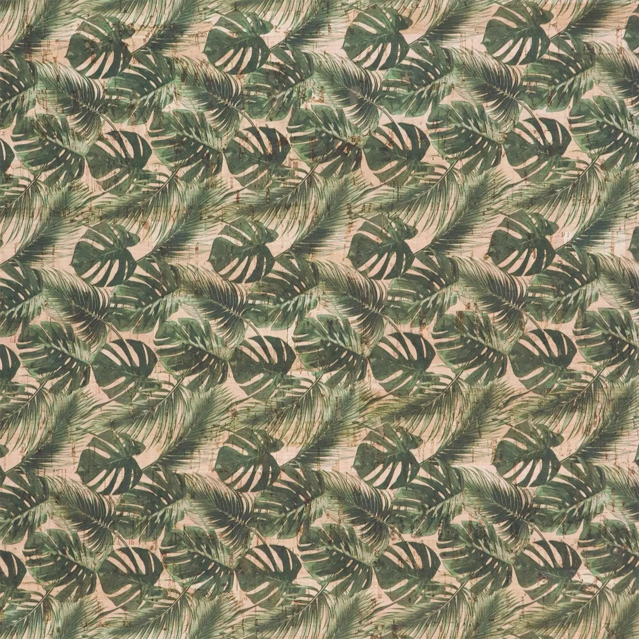 Palm Leaves Cork 1/2 yard