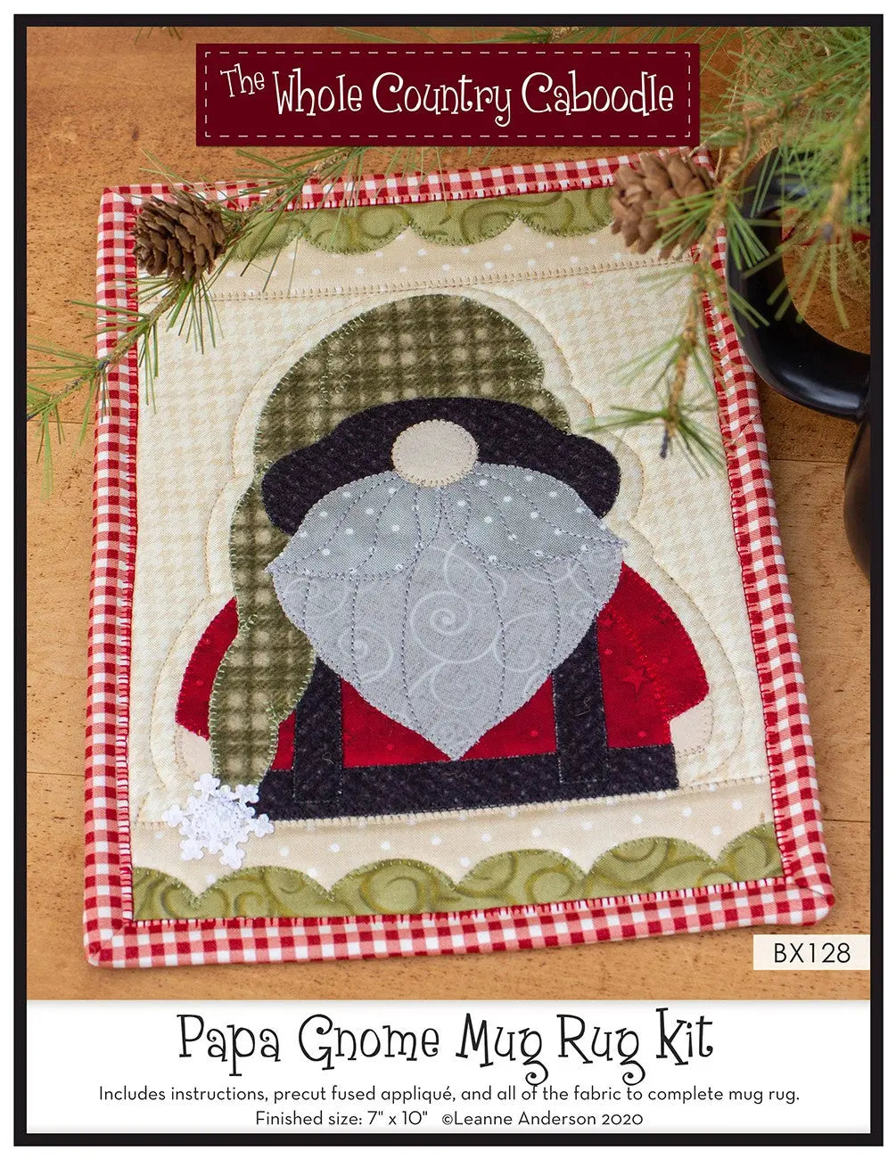 Papa Gnome Mug Rug Kit - Linda's Electric Quilters