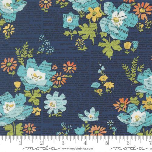 Paper Hamlet Midnight Florals Cotton 44"/45" Fabric Per Yard