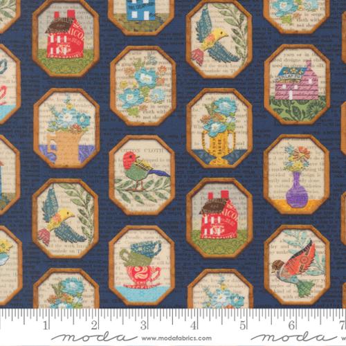 Paper Hamlet Midnight Frames Cotton 44"/45" Fabric Per Yard