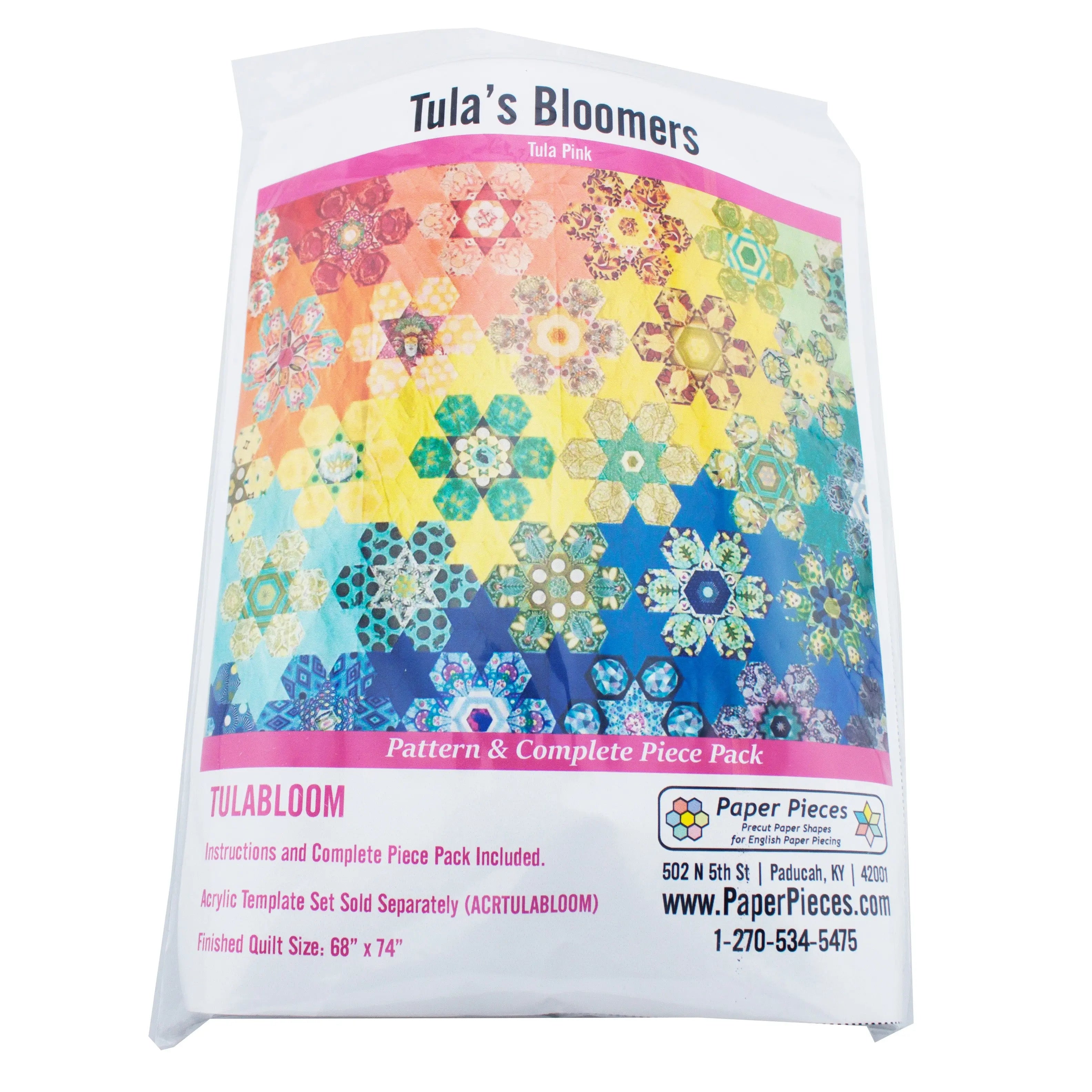 Paper Piece Pack for Tula's Bloomers Complete Set Pattern Included - Linda's Electric Quilters