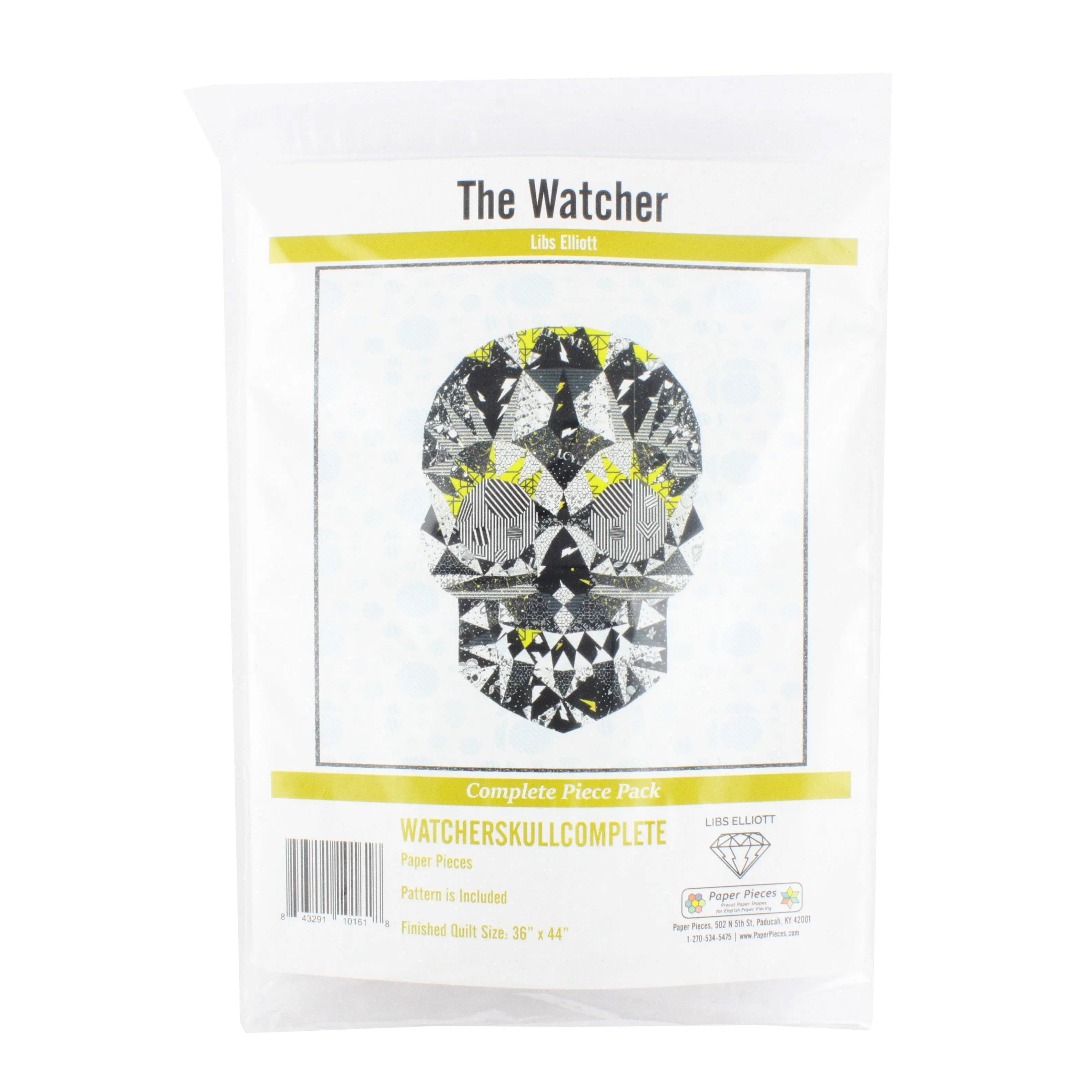 Paper Pieces Pack for Watcher Skull EPP Quilt Pattern Included