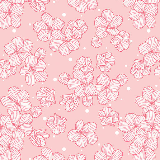 Paradise Park Playground quilting fabric in pink by Pat Sloan for Benartex, floral paisley print on pink cotton, sold by the yard