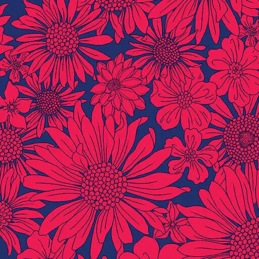 Paradise Park - The Gazebo - Raspberry 44" / 45" Fabric Per Yard The Fabric Company