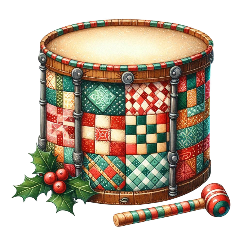 Patchwork Christmas Fabric Panel 20 QuiltingFabricPanels