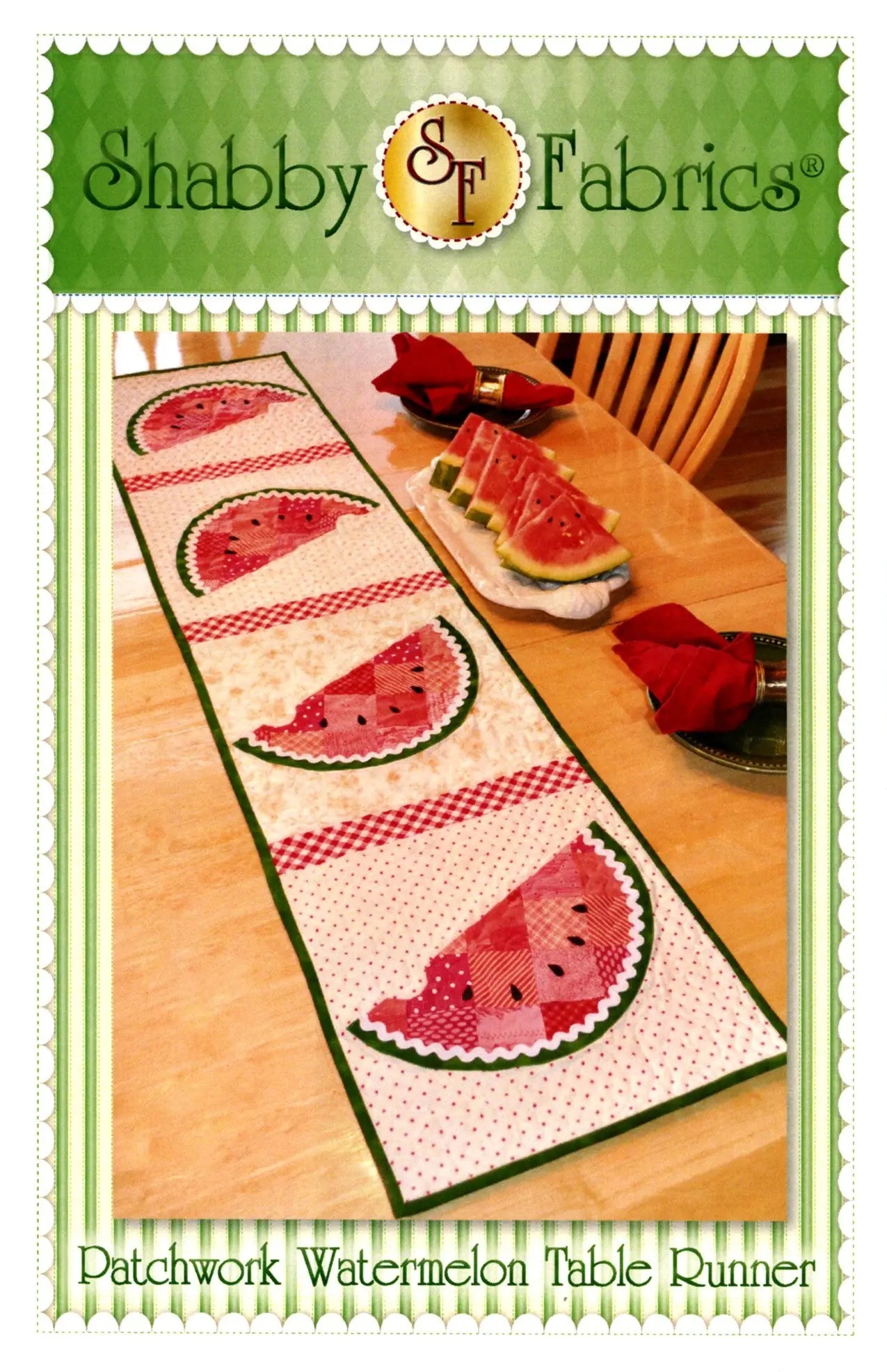 Patchwork Watermelon Table Runner - Linda's Electric Quilters