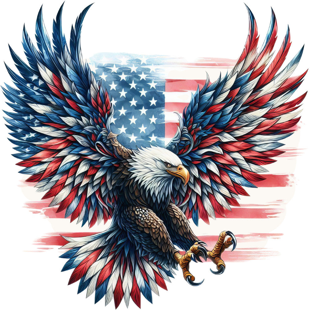 Patriotic Eagle Fabric Panel 5 QuiltingFabricPanels