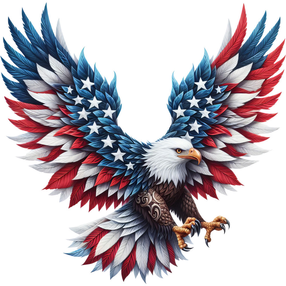 Patriotic Eagle Fabric Panel 6 QuiltingFabricPanels