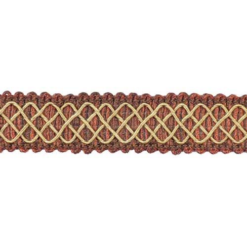 Paulette Collection - 1" width BRAID (25 Yard Roll) - BR-7006-06/18 Brown and Rust