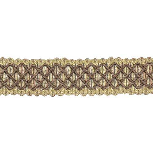 Paulette Collection - 1" width BRAID (25 Yard Roll) - BR-7006-06/38  Brown and Toffee