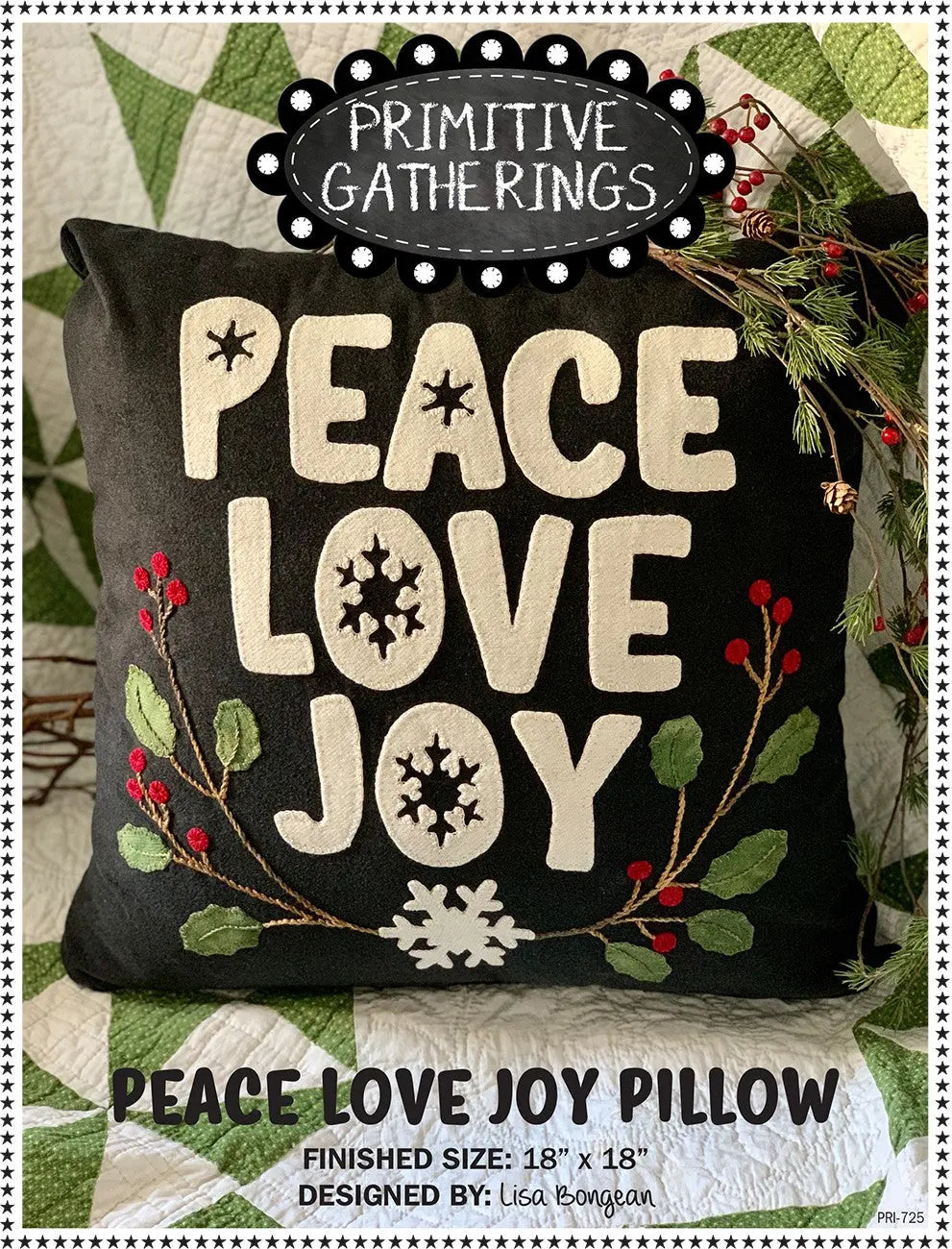 Peace, Love, Joy Pillow Checker Distributor