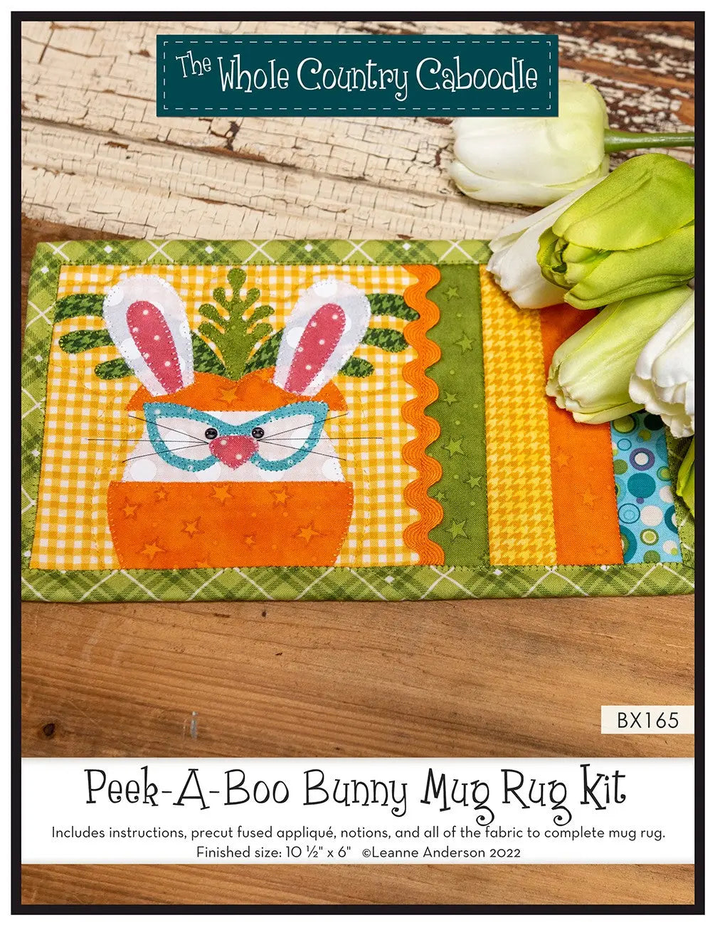 Peek-A-Boo Bunny Mug Rug Kit - Linda's Electric Quilters