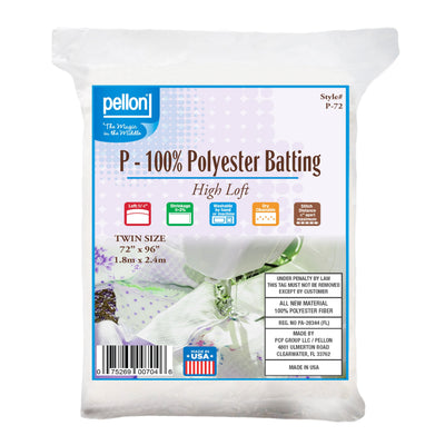 Pellon® Polyester Batting 72" x 96" Twin Size Package.