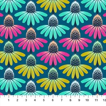 Perennial Borders Echinacea Rhythm in Parade AMT136-86C Cotton 44"/45" Fabric Per Yard Northcott