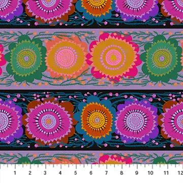 Perennial Borders Line Dance in Moonlight AMT135-84L Cotton 44"/45" Fabric Per Yard Northcott