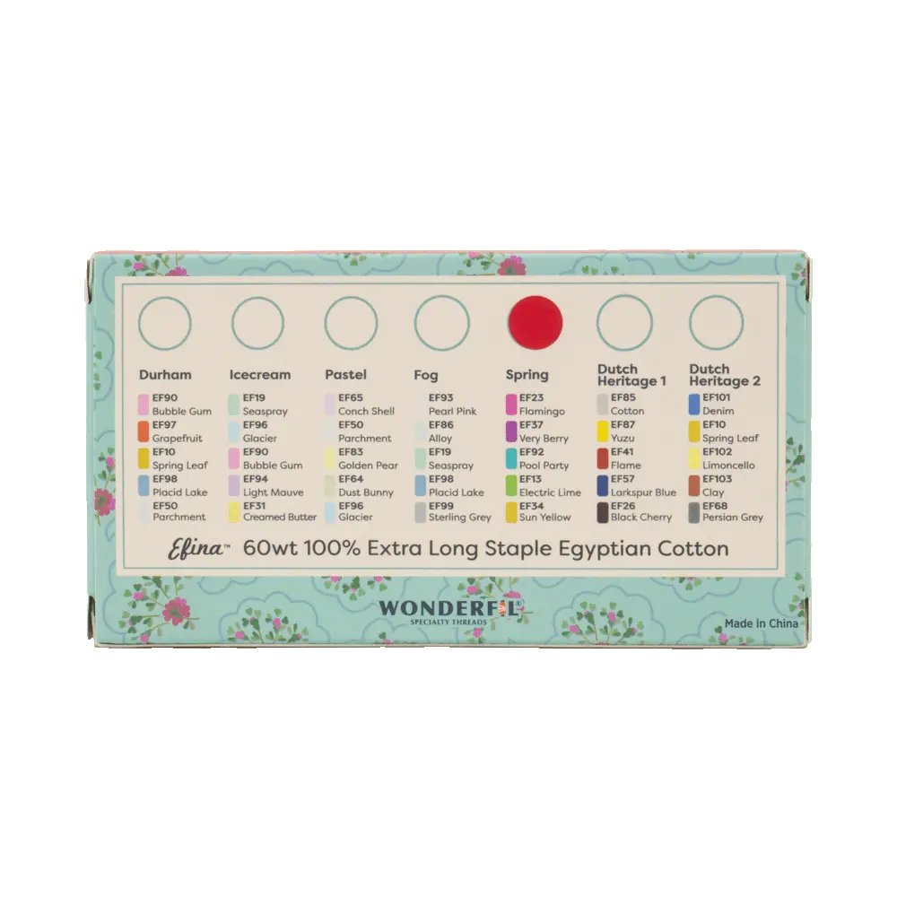 Petra Prins Efina Packs - Egyptian Cotton Threads WonderFil USA