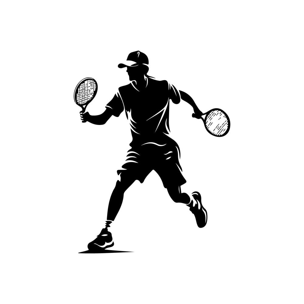 Pickleball Silhouette Fabric Panel 11