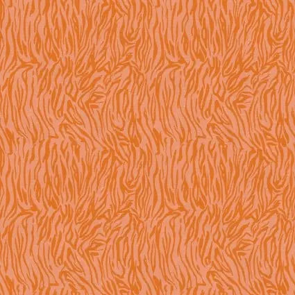 Pieces Of India Tiger Stripes Orange 43"/44" Fabric Per Yard PBS Fabrics