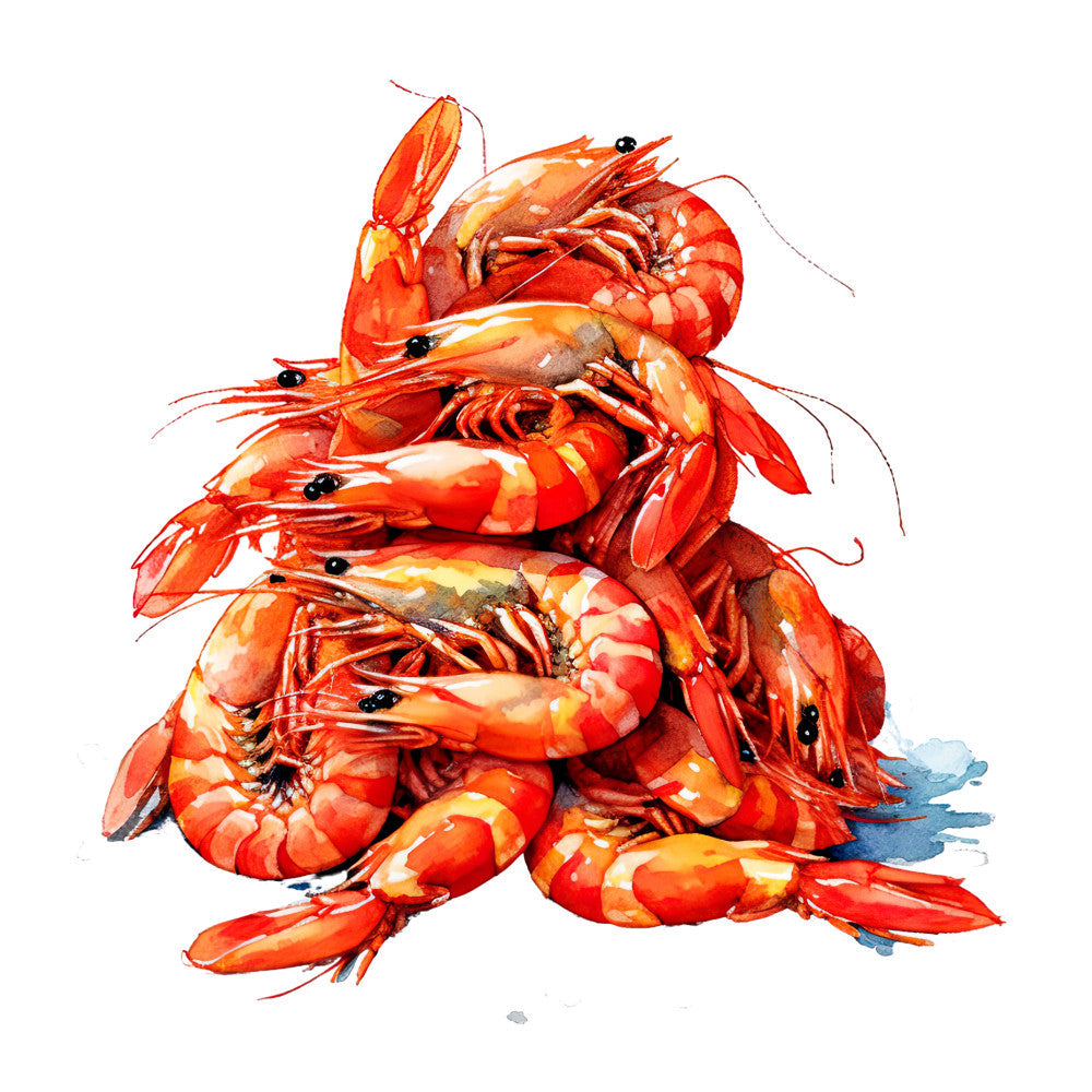 Pile of Shrimp Fabric Panel 9 QuiltingFabricPanels