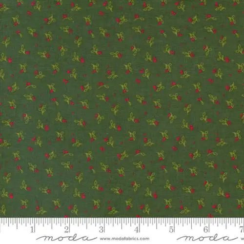 Pine Valley Pine Green Holly Berry 44"/45" Fabric Per Yard Moda Fabrics & Supplies
