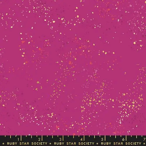 Pink Berry Speckled Metallic Cotton Wideback Fabric per yard 