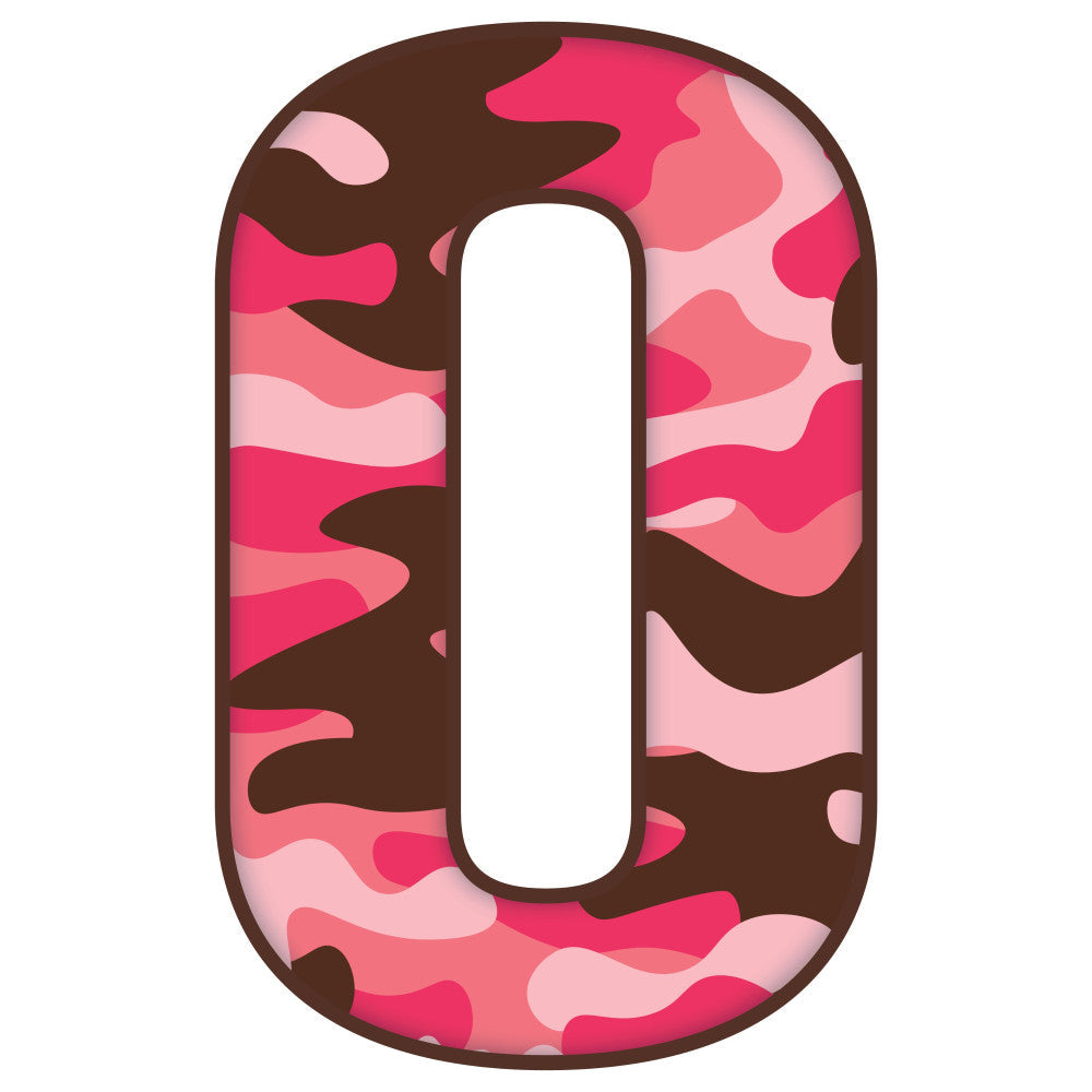 Pink Camo Alphabet Fabric Panel 19
