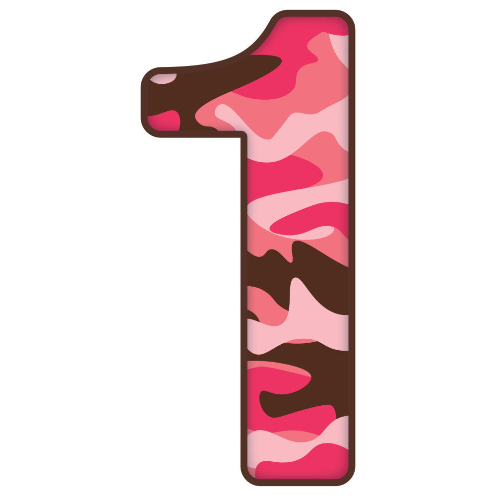 Pink Camo Alphabet Fabric Panel 20