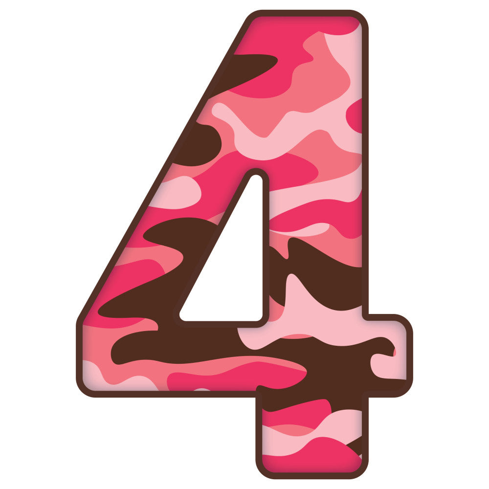 Pink Camo Alphabet Fabric Panel 23