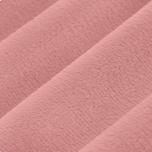 Woodrose Cuddle 3 Extra Wide Solid Minky Fabric Close Up