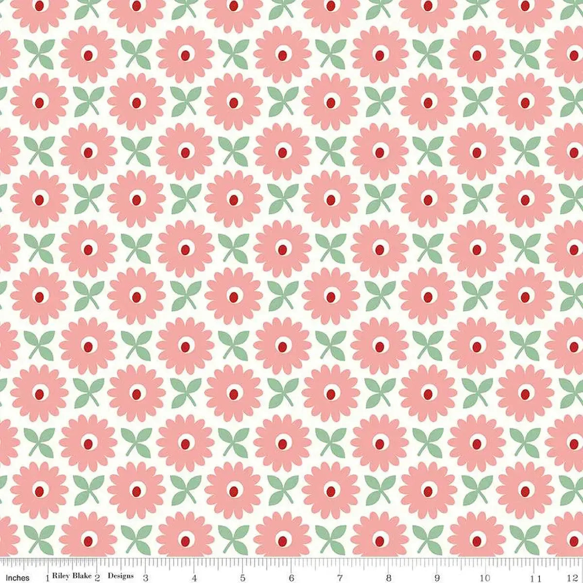 Pink Home Town Heirloom Coral Wideback Fabric per yard 