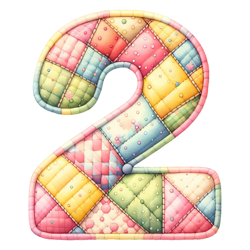 Pink Patchwork Alphabet Fabric Panel 15