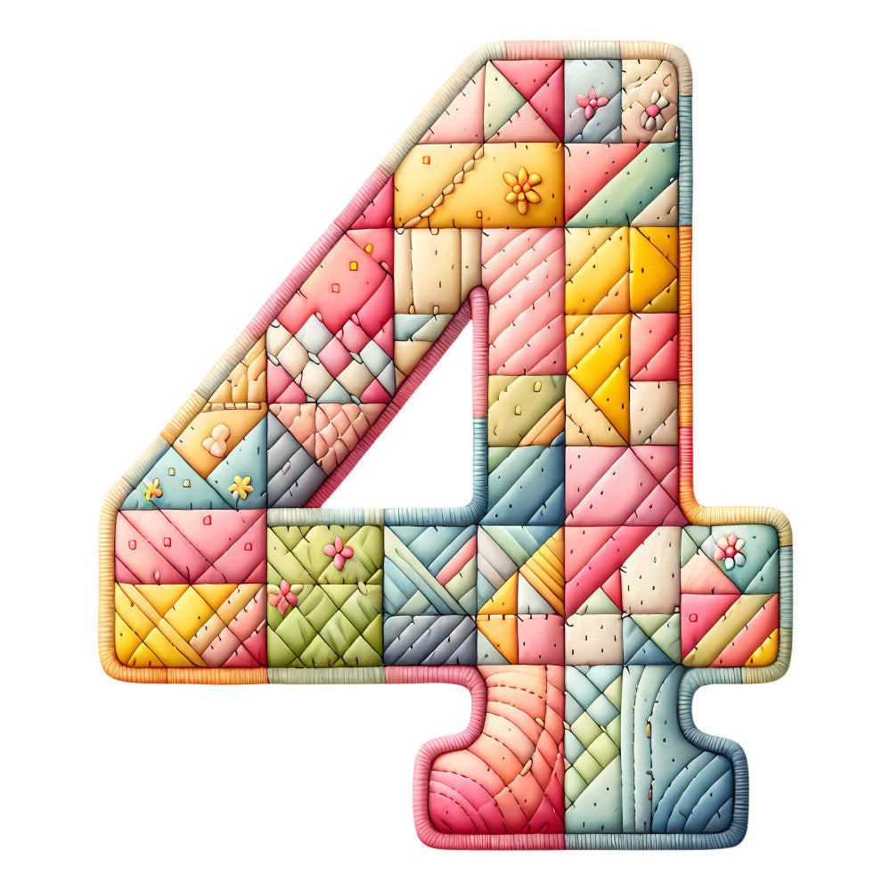Pink Patchwork Alphabet Fabric Panel 18
