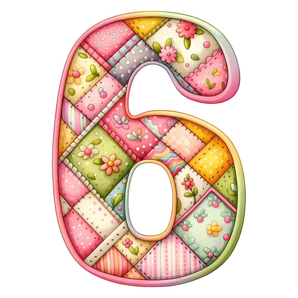 Pink Patchwork Alphabet Fabric Panel 20